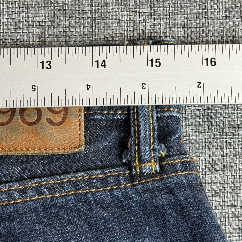 Gap 1969 Japanese Selvedge Jeans Mens Indigo Blue Denim Straight Fit | 31x30 - Picture 9 of 15
